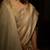 offwhite woven pure silk blend designer pallu saree with blouse