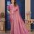 pink woven pure silk blend designer pallu saree with blouse