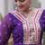 Navratri special purple georgette gown for women's