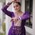 Navratri special purple georgette gown for women's