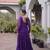 Navratri special purple georgette gown for women's