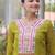 Navratri special mehendigreen georgette gown for women's