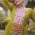 Navratri special mehendigreen georgette gown for women's