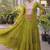 Navratri special mehendigreen georgette gown for women's