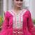 Navratri special pink georgette gown for women's