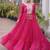 Navratri special pink georgette gown for women's