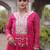 Navratri special pink georgette gown for women's