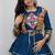 NAVRATRI WEAR BLUE COLOR COTTON RIBBON LACE WORK FLAIRED FREE SIZE UP TO 44 LEHENGA CHOLI KOTI FULL STITCHED.