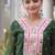 Navratri special green georgette gown for women's
