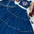 NAVRATRI WEAR BLUE COLOR COTTON RIBBON LACE WORK FLAIRED FREE SIZE UP TO 44 LEHENGA CHOLI KOTI FULL STITCHED.