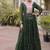 Navratri special green georgette gown for women's