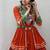 NAVRATRI  FENTA  COTTON RIBBON LACE WORK FLAIRED Lehenga choli
