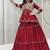 NAVRATRI  MAROON  COTTON RIBBON LACE WORK FLAIRED Lehenga choli