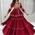 NAVRATRI  MAROON  COTTON RIBBON LACE WORK FLAIRED Lehenga choli