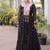 Navratri special black georgette gown for women's