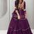 NAVRATRI  PURPLE  COTTON RIBBON LACE WORK FLAIRED Lehenga choli