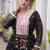 Navratri special black georgette gown for women's
