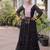 Navratri special black georgette gown for women's