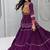 NAVRATRI  PURPLE  COTTON RIBBON LACE WORK FLAIRED Lehenga choli