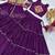 NAVRATRI  PURPLE  COTTON RIBBON LACE WORK FLAIRED Lehenga choli