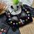 Navratri wear black color galaxy silk thread mirror kardana work readymade blouse