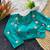 Navratri sky blue galaxy silk thread mirror kardana work readymade blouse