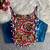 Navratri sky cotton thread kaudi hand mirror work corset style readymade blouse