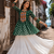 Green Navrat Special Designer Kediya Lehenga Set with Mirror Work