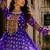 Lavender Navrat Special Designer Kediya Lehenga Set with Mirror Work