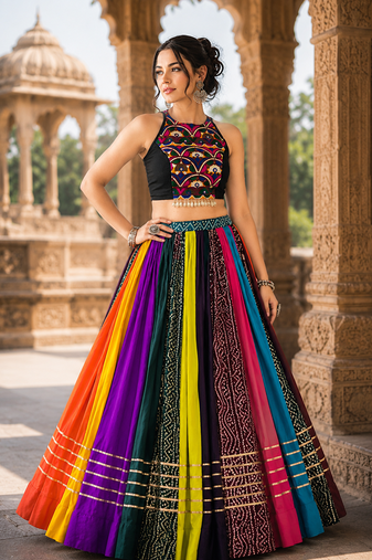 Rainbow Rasiya Navratri Special Pure Rayon Printed Lehenga Choli