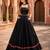 Black Designer Mirror Work Pure Cotton Navratri Lehenga Choli