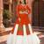 Orange Navratri Special Designer Gamthi Patch Work Rayon Lehenga Choli