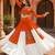 Orange Navratri Special Designer Gamthi Patch Work Rayon Lehenga Choli