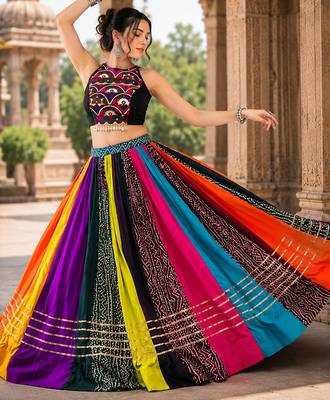 Rainbow Rasiya Navratri Special Pure Rayon Printed Lehenga Choli 2