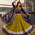 Mustard Navratri Special Pure Cotton Embroidered Lehenga Choli