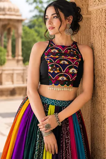 Rainbow Rasiya Navratri Special Pure Rayon Printed Lehenga Choli