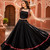 Black Designer Mirror Work Pure Cotton Navratri Lehenga Choli