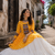 Yellow Navrat Special Designer Kediya Lehenga Set with Mirror Work