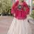 Exquisite Pink Premium Kora Cotton Lehenga with Laheriya Print Gamthi Work Top