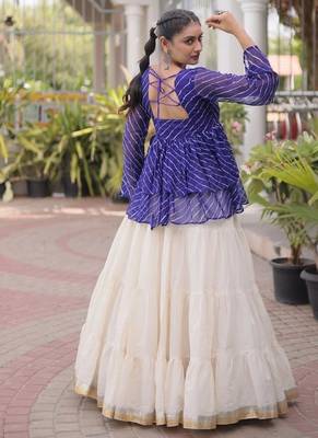 Kora Cotton With Attractive Gota Patti Lace Lehenga Bandhani Print Work With Kutchi Gamthi Patchework Work Lehenga Choli 5