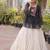 Premium White Designer Navratri Kora Cotton Lehenga Choli with Black Laheriya Print Top