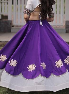 Purple Roman Navaratri Lehenga Choli For Women's 5