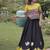 Black Roman Navaratri Lehenga Choli For Women's
