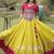 Yellow Roman Navaratri Lehenga Choli For Women's