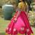 Pink & Yellow Roman Navaratri Lehenga Choli For Women's