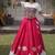 Pink Roman Navaratri Lehenga Choli For Women's