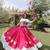 Pink Roman Navaratri Lehenga Choli For Women's