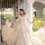 White Women's Gota Patti Cora Cotton Lehenga for Festive