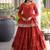Regal Orange Cora Cotton Lehenga Choli with Heavy Meter Flair and Lace