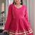 Bohemian Pink Designer Cora Cotton Lehenga with Gota Patti Peplum Top for Garba Nights